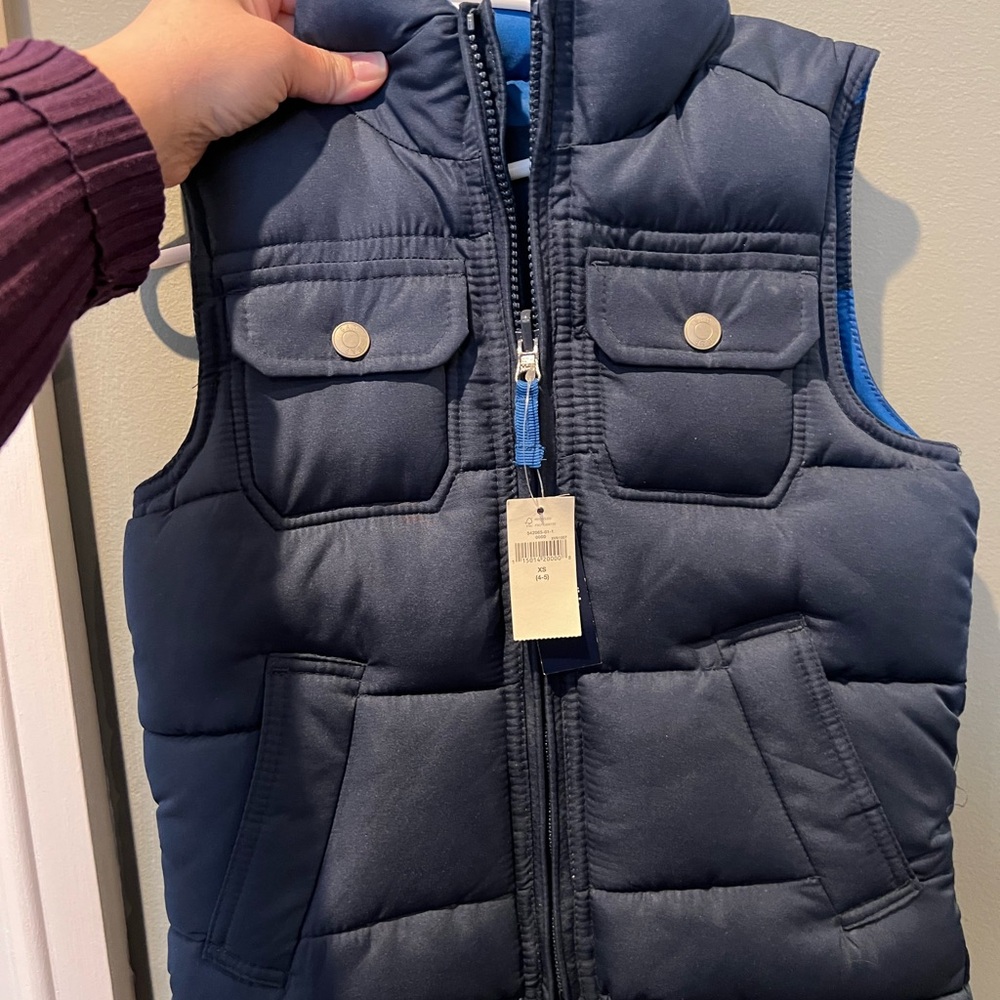 GAP Kids Navy Blue Puffer Vest